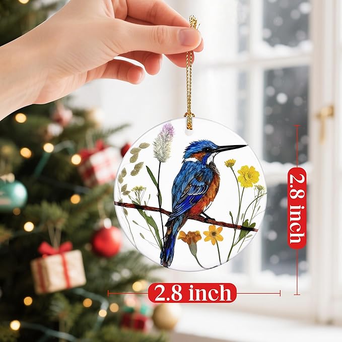 Kingfisher Bird Christmas Ornaments: Christmas Tree Ornaments, Holiday Decor for Bird Lovers, Stocking Stuffers, Gift Ideas, Xmas Gifts & Gifts for Women