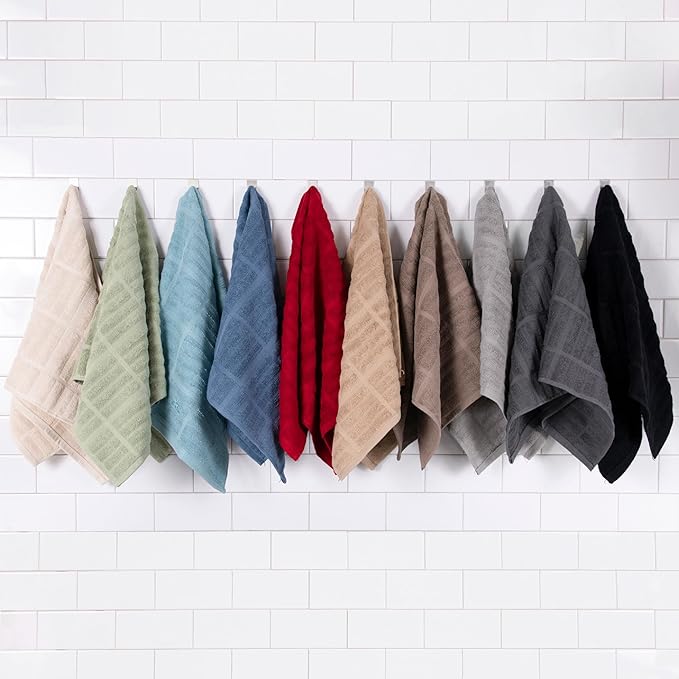 All-Clad Solid Kitchen Towels: Highly Absorbent, Super Soft Long Lasting - 100% Cotton, 17"x30" Tea Towels for Cleaning & Drying Dishes, Pans, Glassware, or Countertops, (2-Pack), Titanium Gray