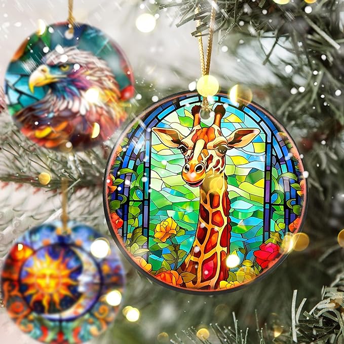 Touber Giraffe Ornament - Christmas Keepsake for Giraffe Lovers, Holiday Decoration for Christmas Tree