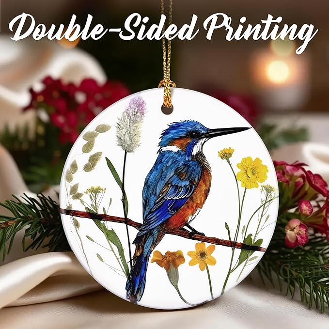 Kingfisher Bird Christmas Ornaments: Christmas Tree Ornaments, Holiday Decor for Bird Lovers, Stocking Stuffers, Gift Ideas, Xmas Gifts & Gifts for Women