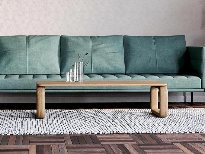 Modern Coffee Table | Wood Rectangle Home Decor for Living Room, Bedroom & Office | Rustic, Farmhouse & Mid-Century Furniture (Espresso, 19.6'' x 39.3'' in)