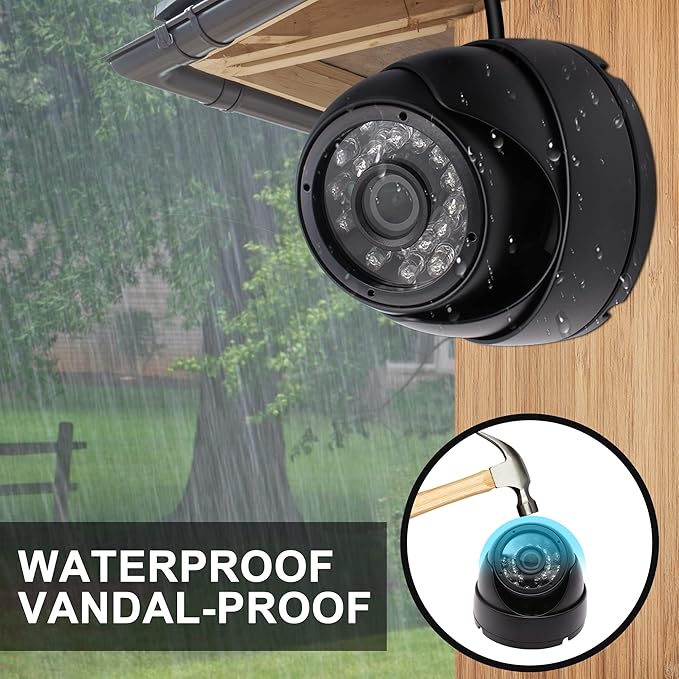 MMlove USB Dome Camera 720P 30FPS Waterproof Night Vision Camera with IR Cut & IR LED,USB Surveillance Security Camera Plug&Play Outdoor/Indoor Metal Housing PC Webcam