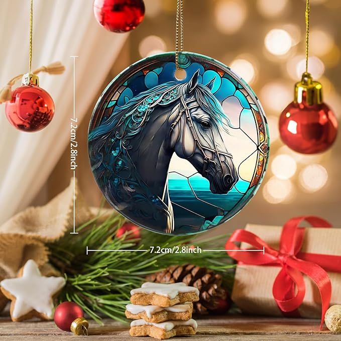 Christmas Horse Ornaments - Horse Lovers Gifts - Keepsake Ornaments for Animal Lovers