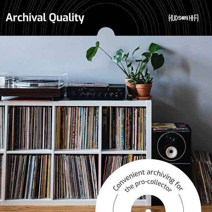 New Hudson Hi-Fi Vinyl Record Outer Sleeve Covers - 500 Pack - Premium Crystal Clear Sleeves - Protect Your LP Albums from Scratches, Dirt & Dust - 3 Layers of 30µm Thick No-Acid Exterior Disc Cover