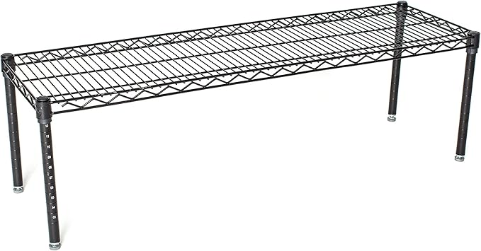 Omega Products Corporation 24" Deep x 42" Wide x 14" High Black Stationary Dunnage Rack
