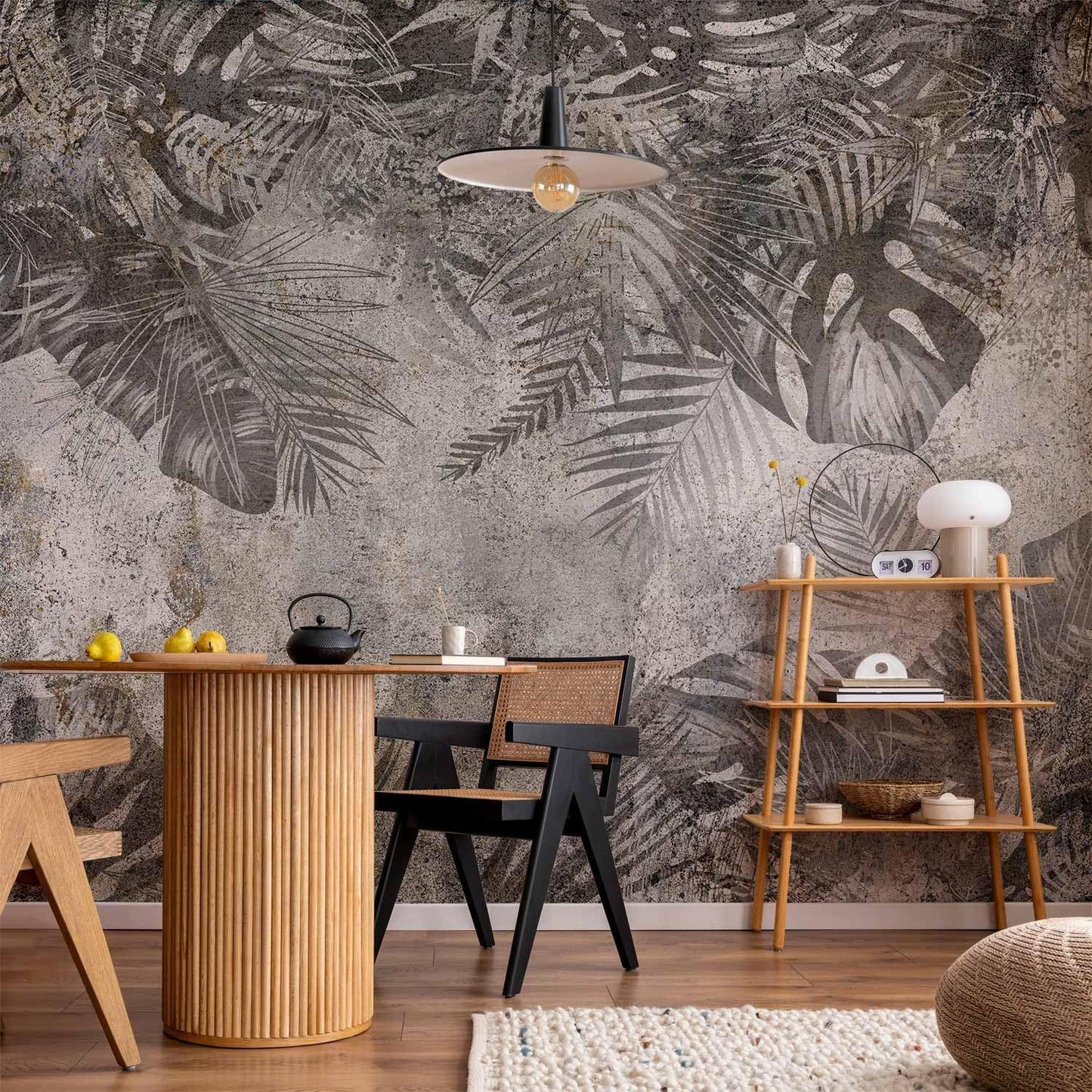 artgeist Wall Mural Tropical Leaves 154x110 in - XXL Peel and Stick Self-Adhesive Wallpaper Removable Large Sticker Foil Wall Decor Print Picture Image Design Palms Leaves Monstera b-C-0825-a-a