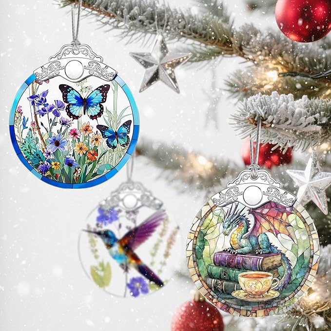 Butterfly Christmas Ornament – Christmas Tree Ornament & Holiday Decor, Gifts for Nature Lovers, Butterfly Lover Gifts, Holiday & Xmas Gift