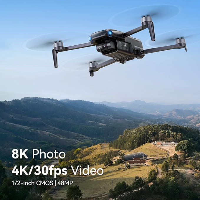 Ruko U11MINI 4K, Under 249g Pocket Drone with Camera for Adults 8K Photo 4K/30fps Video, 3-Axis Gimbal ElS, 20000ft FPV Digital Transmission, FAA- Exempt (32-Min Flight)