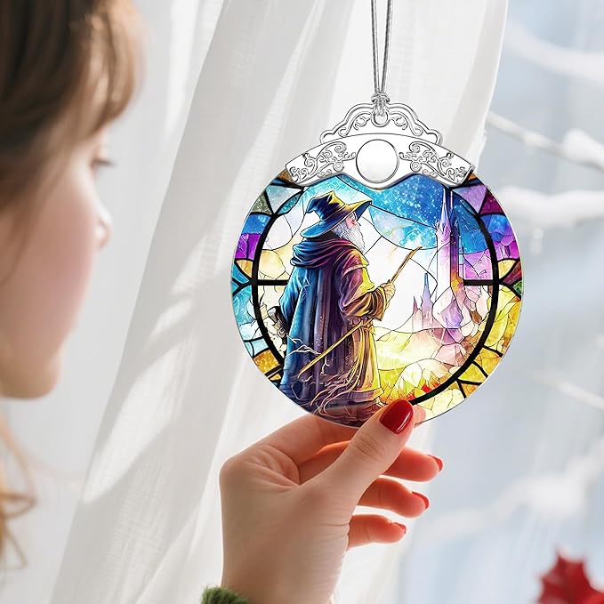 Christmas Ornaments: Stained Glass Ornament, Christmas Tree Ornament, Hanging Ornaments for Home Decor & Xmas Tree Decorations – Exquisite Holiday Decor, Gifts & Holiday Present - Witch