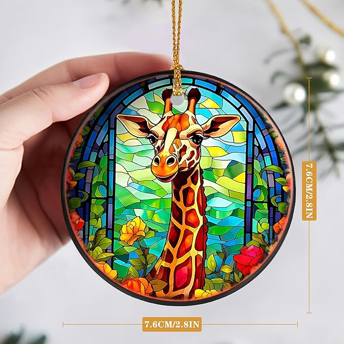 Touber Giraffe Ornament - Christmas Keepsake for Giraffe Lovers, Holiday Decoration for Christmas Tree