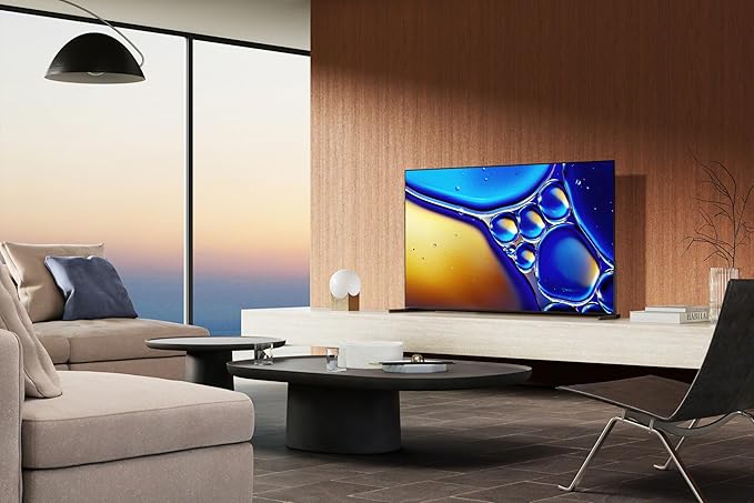 Sony BRAVIA 8 II 55 Inch TV, QD OLED, 4K Smart Google TV, XR Processor with AI Technology, Ultra Slim Design, 120hz Television, Dolby Vision/Atmos, Exclusive Features for PS5, K-55XR80M2, 2025 Model