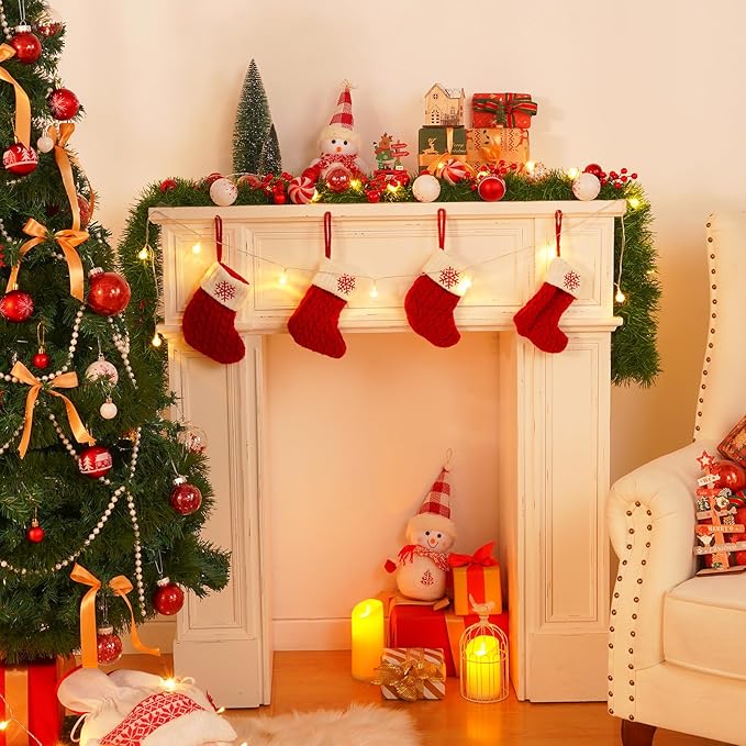 50Pcs Christmas Tree Ornaments - 2.36''/60mm Christmas Ball Ornaments Set for Xmas Tree Holiday Party Wedding Home Decorations (Red & White)