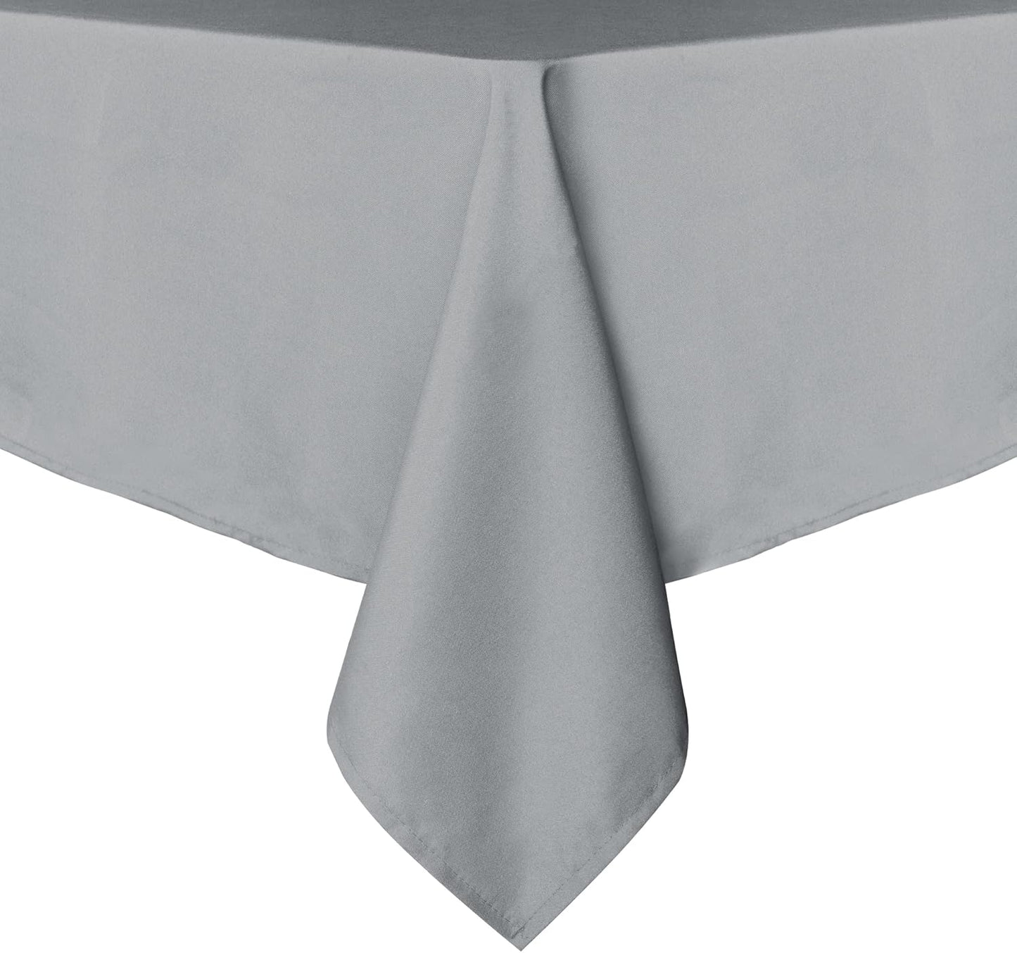 sancua Rectangle Tablecloth - 54 x 78 Inch - Stain and Wrinkle Resistant Washable Polyester Table Cloth, Decorative Fabric Table Cover for Dining Tables, Buffet Parties and Camping, Silver Grey