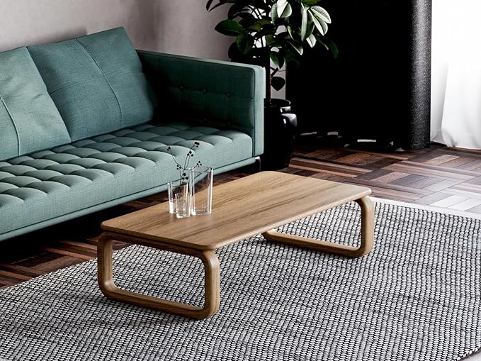 Modern Coffee Table | Wood Rectangle Home Decor for Living Room, Bedroom & Office | Rustic, Farmhouse & Mid-Century Furniture (Espresso, 19.6'' x 39.3'' in)