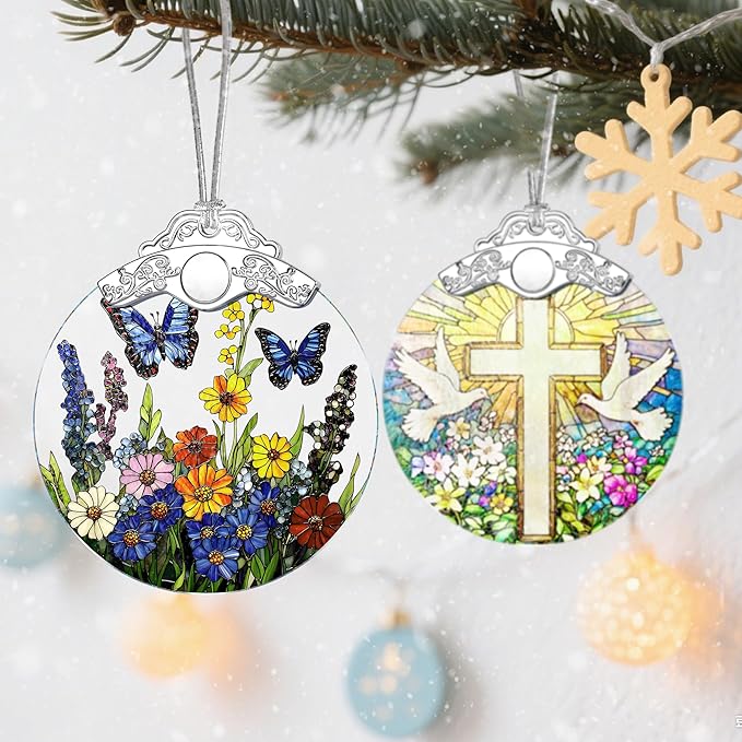 Butterfly Ornament, Stained Glass Christmas Decorations, Christmas Ornaments for Tree, Holiday Ornament, Butterfly Gifts, Holiday Party Gifts, Gift Ideas & Xmas Gift