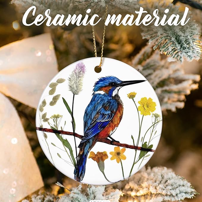 Kingfisher Bird Christmas Ornaments: Christmas Tree Ornaments, Holiday Decor for Bird Lovers, Stocking Stuffers, Gift Ideas, Xmas Gifts & Gifts for Women
