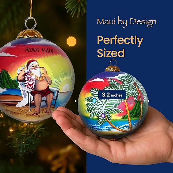 Collectible Maui Santa Christmas Ornament MK/M