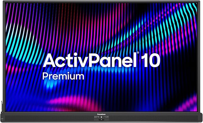 Promethean ActivPanel 10 Premium 65" High Specification Digital Whiteboard for Office or Classroom, 4K UHD, OS Flexible Device, Panel Included, 3 Year Onsite Support
