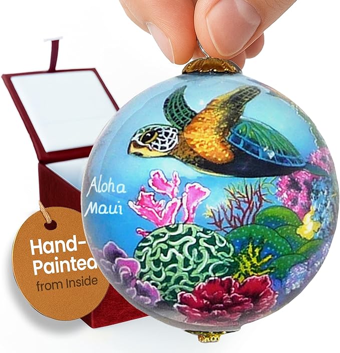 Collectible Maui Christmas Ornament: Corals and Sea Turtles CW/M