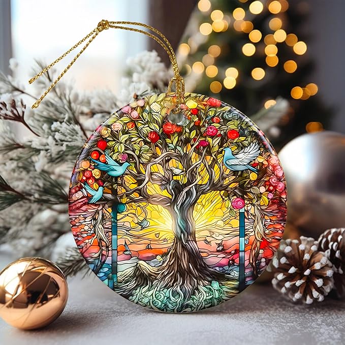 Touber Tree of Life Christmas Ornament, Christmas Ornaments for Tree, Christmas Tree Decor, Holiday Ornament