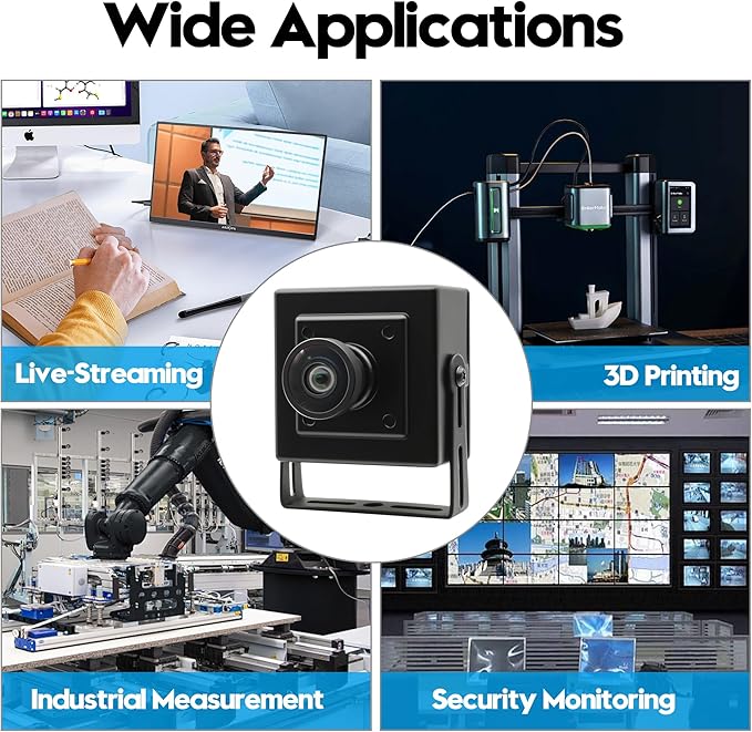 SVPRO 5MP 30FPS USB Camera Wide Angle Video Camera for Computer,IMX335 Sensor High Resolution Small USB Security Camera for 3D Printer,Laser Engraver,Machine Vision