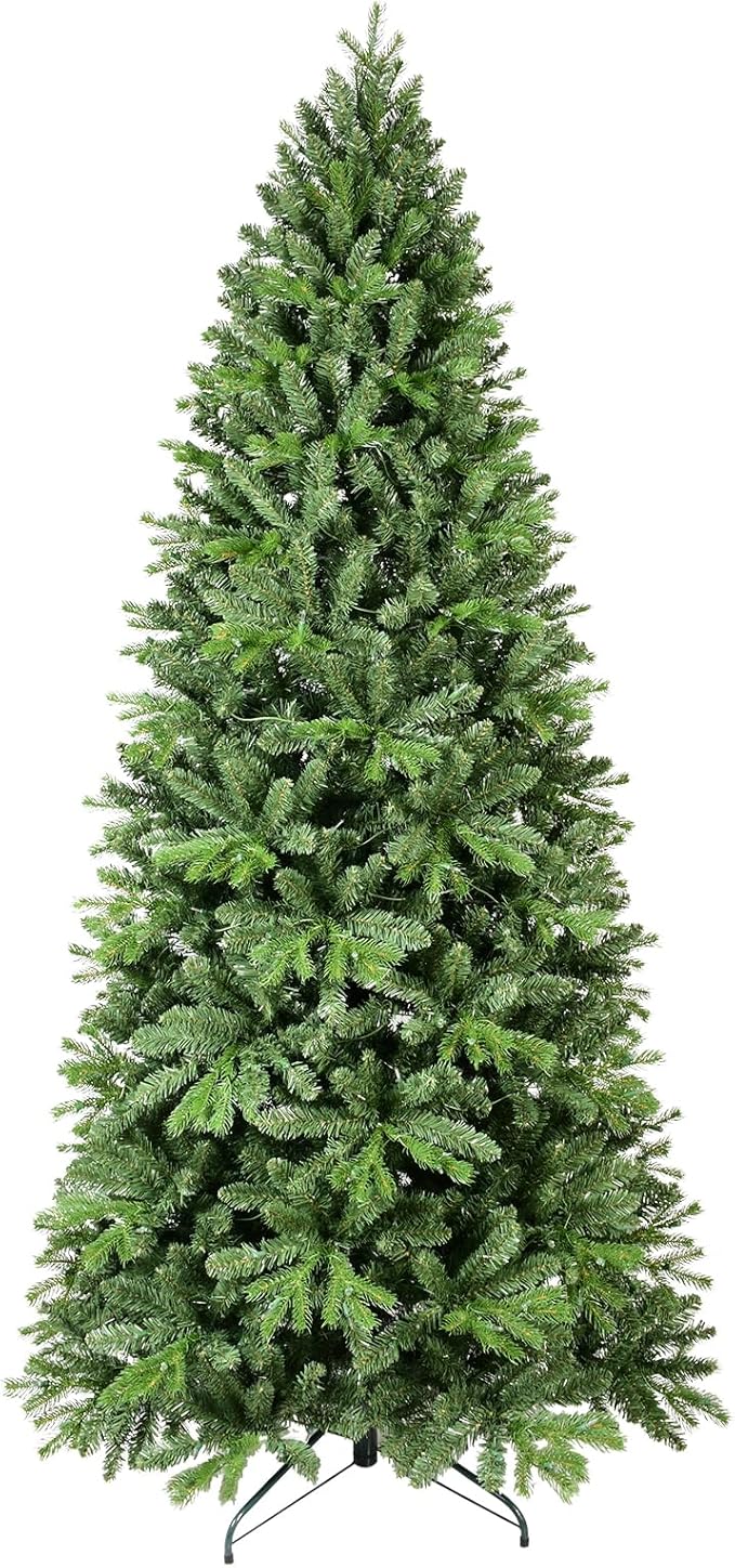6ft Artificial Christmas Tree Green Spruce Christmas Tree with Dense 988 Branches Tips Easy to Assemble for Home Holiday Decor