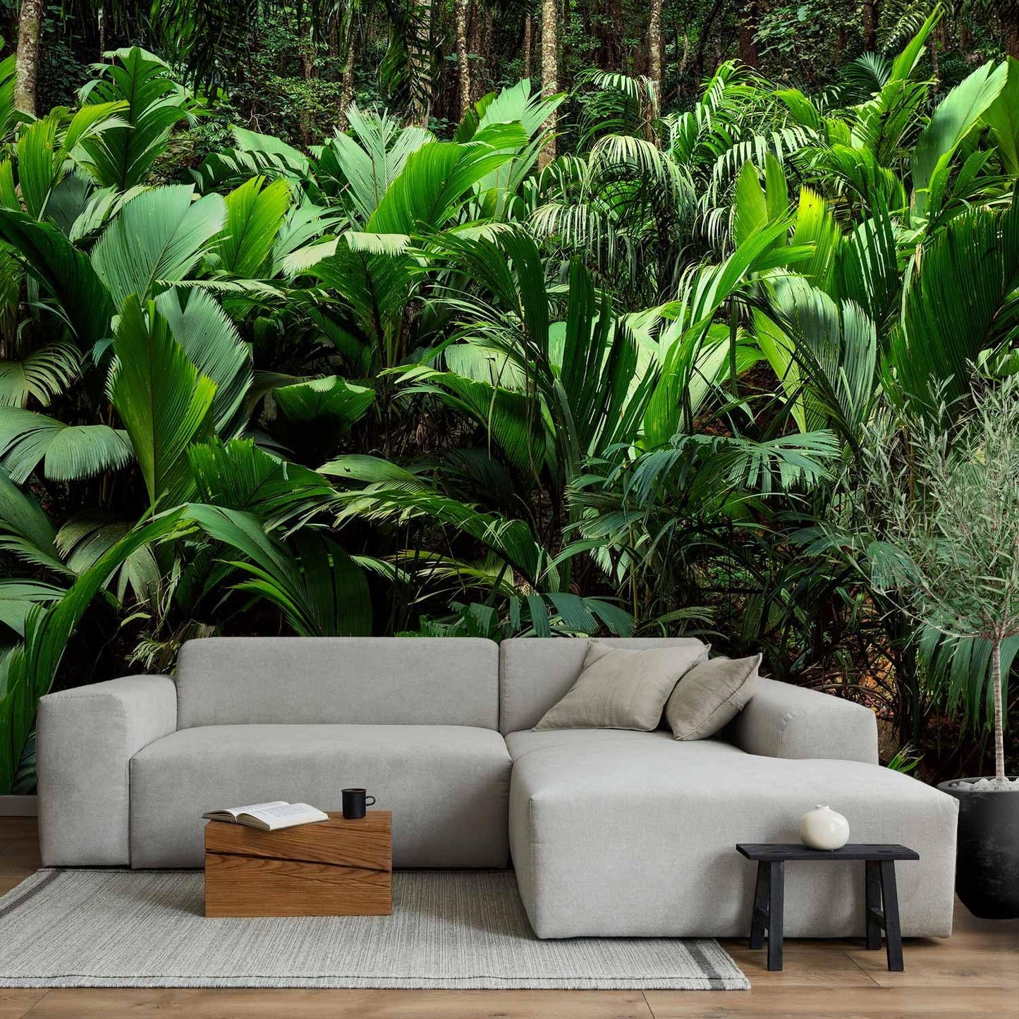 artgeist Wall Mural Nature 177x124 in - XXL Non-Woven Wallpaper Fleece Wall Decor Photo Print Picture Image Design Botanical Plants Jungle Leaves b-B-0594-a-a