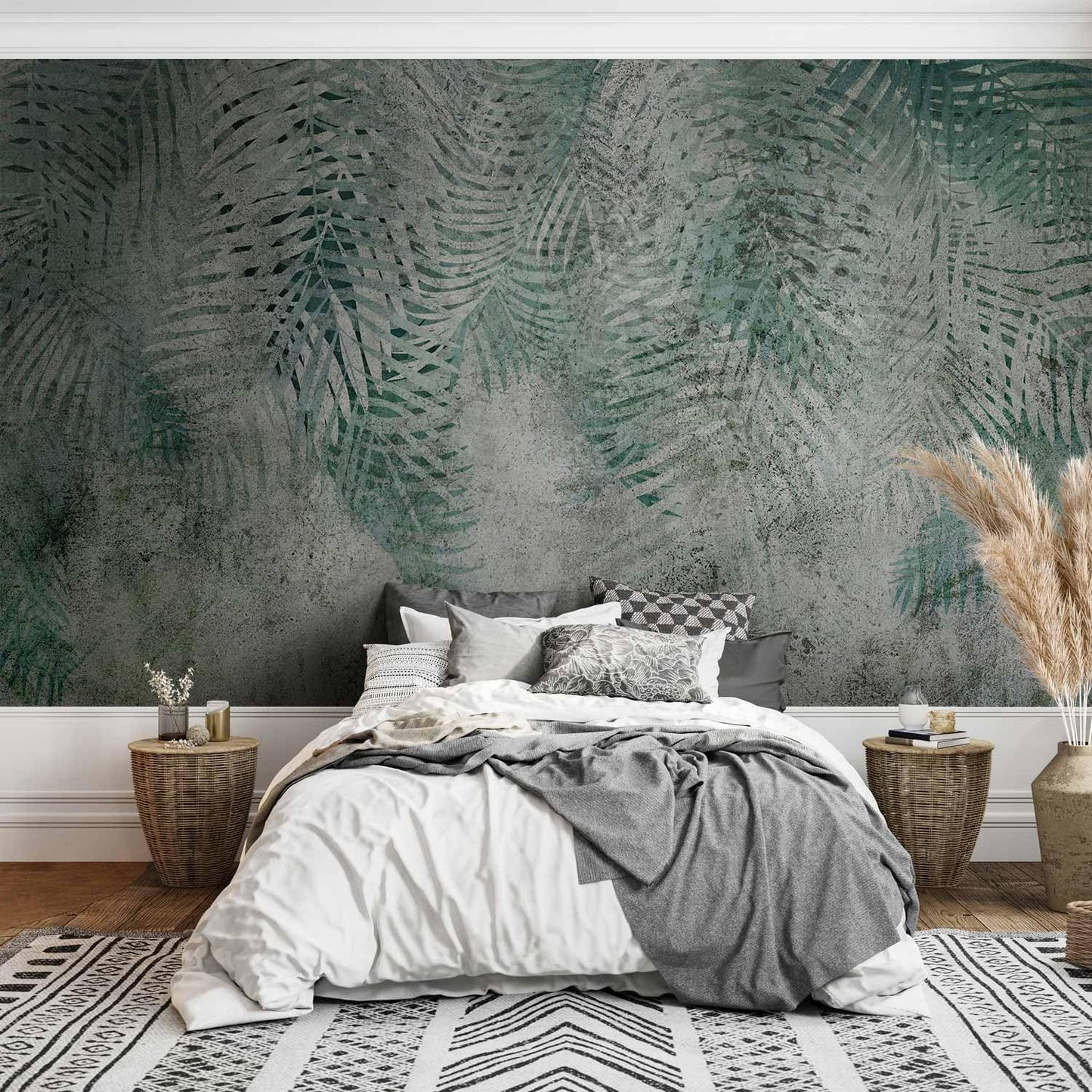 artgeist Wall Mural Leaves 193x138 in - XXL Peel and Stick Self-Adhesive Wallpaper Removable Large Sticker Foil Wall Decor Print Picture Design Nature Botanical Plants Palm Abstract b-C-0861-a-a