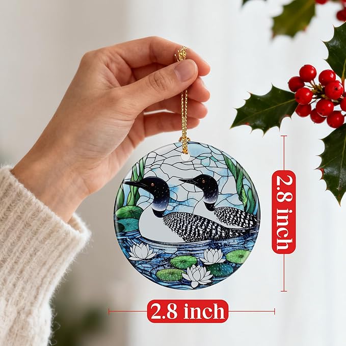 Loon Birds Ornament – Christmas Ornament, Christmas Tree Decor, & Perfect Holiday Decor | Bird Lover Gift, Gifts for Women and Friend