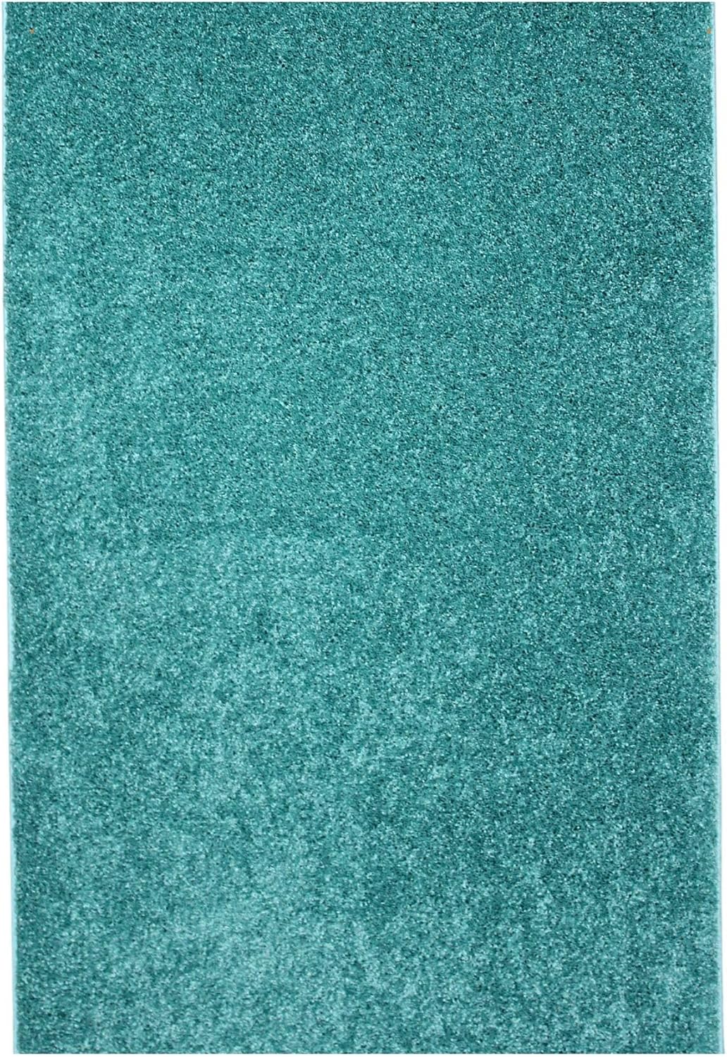 KOECKRITZ Soft and Colorful Kids Classroom Area Rugs (Passes Flammability Pill Test) Many Sizes and Bright Colors to Select from (6' x 9', Surf)