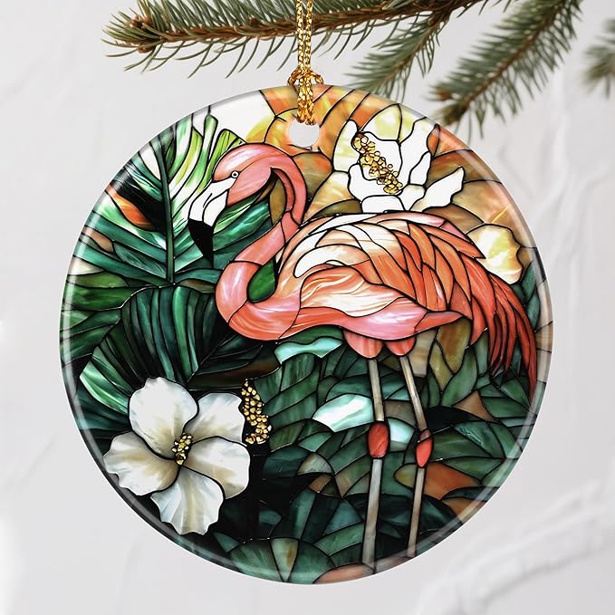 Vibrant Flamingo Christmas Ornaments: Christmas Tree Ornaments & Holiday Decor – Perfect Holiday Presents & Gift Ideas for Friends, Coworker, Family, and Flamingo Lover