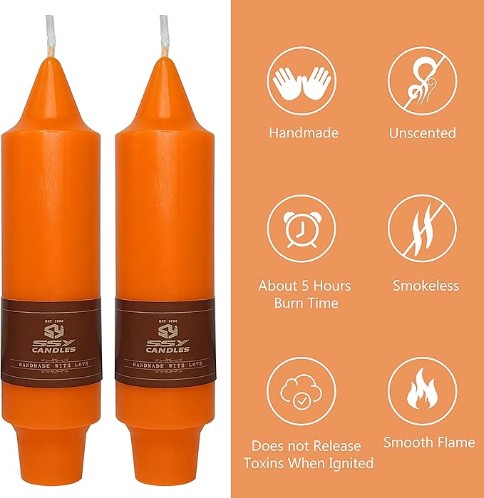 5 Inch Taper Candles CandleSticks Unscented Candles Handmade Set of 4 Spiral Candles Twisted Candlesticks for Thanksgiving Day Home Decoration(Vitality Orange)