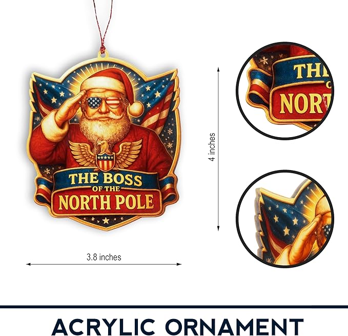 Santa Christmas Ornaments for Tree - Christmas Tree Ornament - Rustic Christmas Tree Ornaments - Christmas Ornaments - Christmas Ornament 2025 - White Elephant Gifts