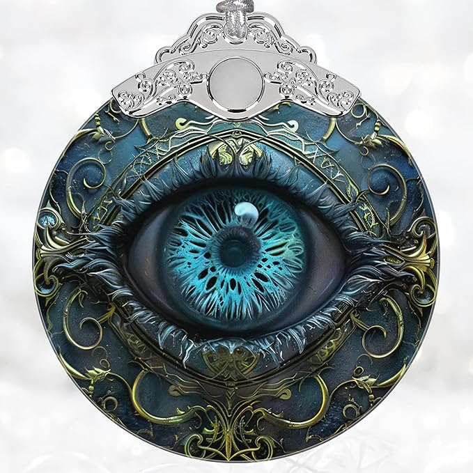 Christmas Decorations Ornaments, Stained Glass Ornament, Christmas Tree Ornaments, 2025 Gift Ornament, Xmas Gift for Friend Family Coworker - Mystical Eye