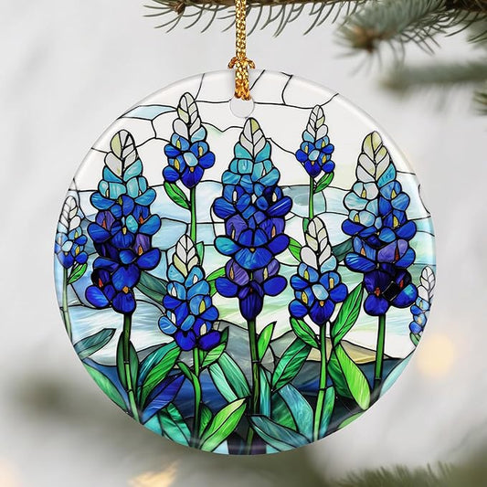 Texas Bluebonnet Ornament, Christmas Ornaments: Christmas Tree Decorations, Holiday Decor, Stocking Stuffers, Gift Ideas, Xmas Gift, Flower Lover Gifts & Gifts for Women