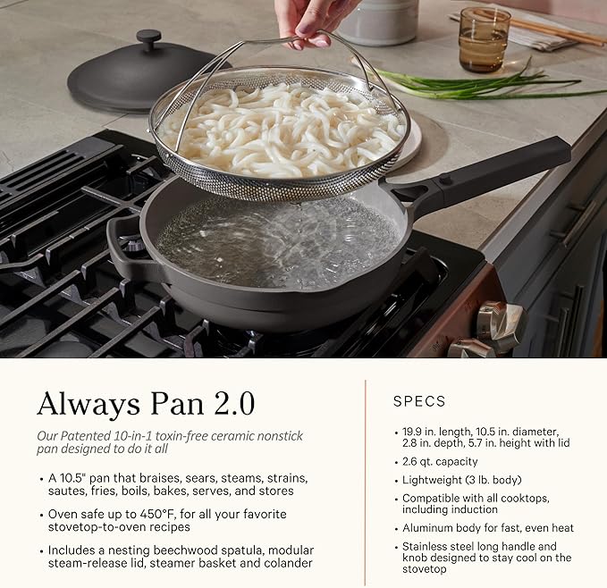 Our Place Cookware Set - Complete 13-Piece Set Including Always Pan 2.0, Mini Always Pan, Perfect Pot, and Mini Perfect Pot | Multifunctional, Toxin-Free Nonstick | Replaces 36 Pieces | Sage