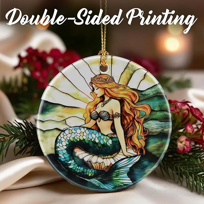Mermaid Ornaments, Christmas Ornaments: Christmas Tree Decorations, Holiday Decor, Stocking Stuffers, Gift Ideas, Xmas Gift, Mermaid Lover Gifts & Gifts for Her