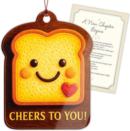New Beginning Ornament – Fresh Start Gift | Graduation Ornament + Encouragement Keepsake – Celebration Ornament 2025 – Suncatcher Effect Window Hanging – Cheers 528