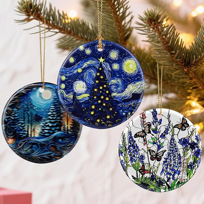 Starry Night Ornament – Christmas Ornament, Christmas Tree Decor, & Perfect Holiday Decor - Van Goghs Keepsake | Art Lover Gift, Gifts for Friends