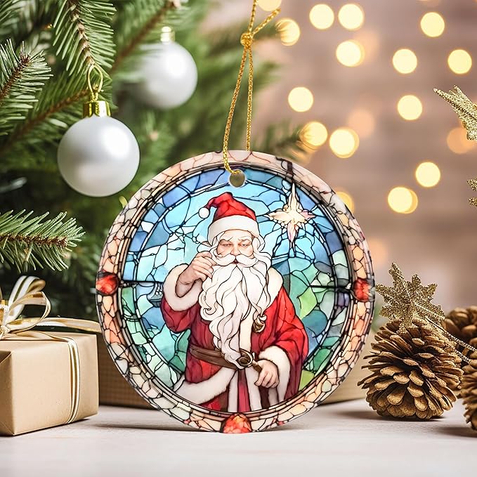Touber Christmas Ornament, Santa Claus Christmas Decoration, Christmas Tree Ornaments, Holiday Decor, Christmas Keepsake, Santa Claus Lover Gifts