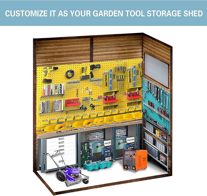 3x5FT Wood Outdoor Storage Shed with Lockable Double Doors & Ventilation Windows for Garden, Lawn, Patio