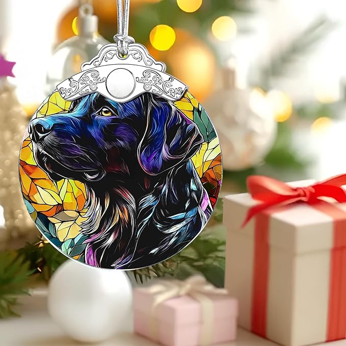 Loyal Border Collie Stained Glass Ornament, Christmas Ornaments – Christmas Tree Decorations, Holiday Decor, Stocking Stuffer, Gift Idea, Gifts for Dog Lover, Dog Owner, and Pet Lover