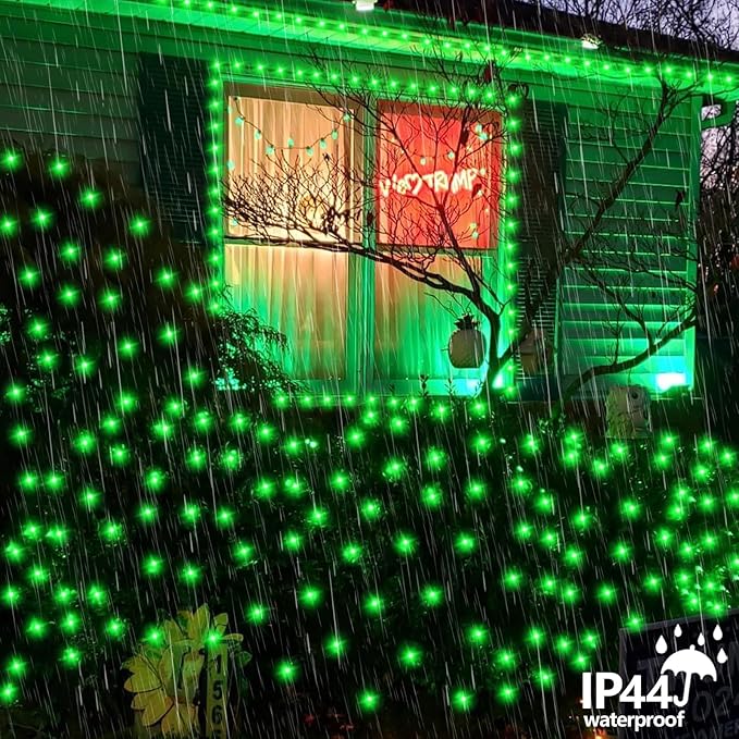YEGUO 66ft 200 LED Green Christmas Lights Outdoor Waterproof, Green Wire String Lights Indoor, 8 Modes Twinkle Lights for Christmas Tree Plug in with Timer Memory