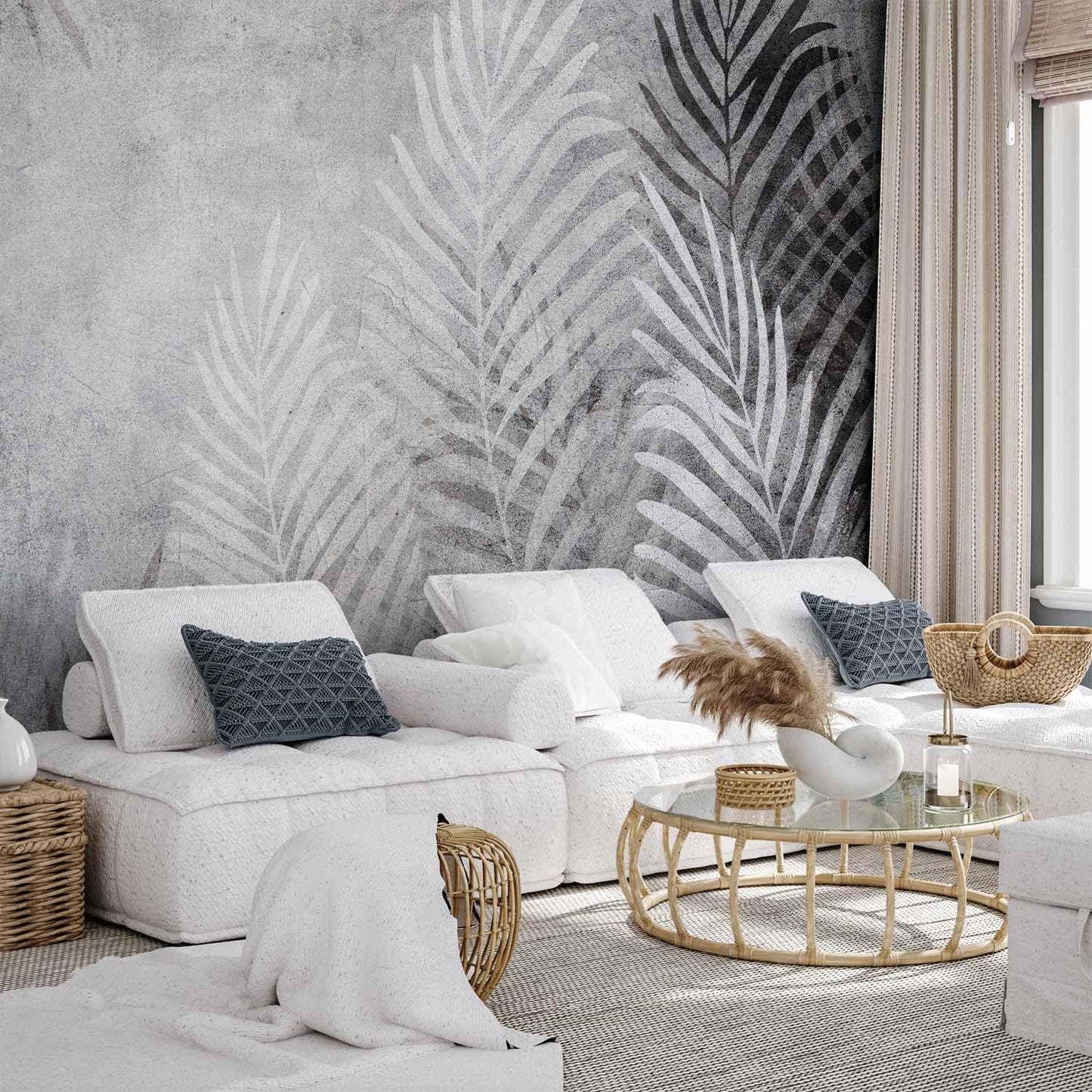 artgeist Wall Mural Leaves 138x101 in - XXL Non-Woven Wallpaper Fleece Wall Decor Photo Print Picture Image Design Palm Abstract Nature Botanical b-C-0855-a-a