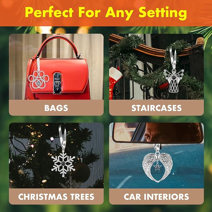 Custom Picture Ornaments, Personalized Christmas Ornaments with Photo Inside, Star Projection Pendant Ornament, Memorial Christmas Ornament, Gifts for Family/Friends/Couples(Double Star)