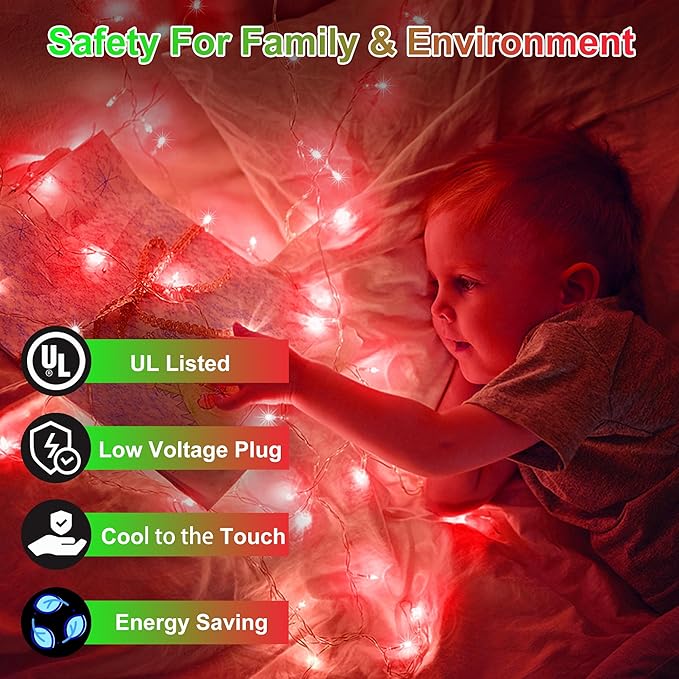 470FT 1500LED Christmas Lights, 12 Modes Red Outdoor String Lights with Timer & Dimmable, Waterproof Green Wire Christmas String Lights for Indoor Tree Xmas Patio Fence Balcony Garden Party Decor