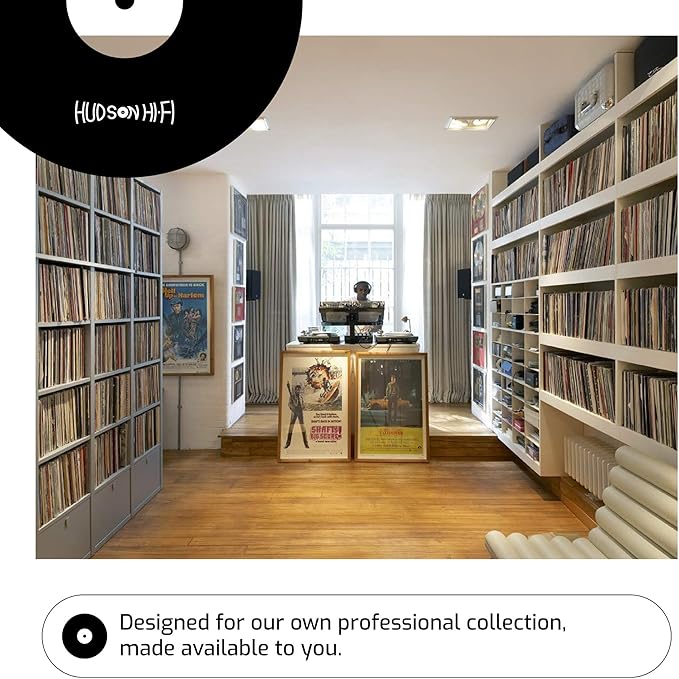 Hudson Hi-Fi Anti-Static Vinyl Record Inner Sleeves 100 Pack - Durable Clear Disc Sleeves- Protect Your LP Albums from Scratches, Dust & Dirt - Acid-Free Rice Paper Interior Disc Covers