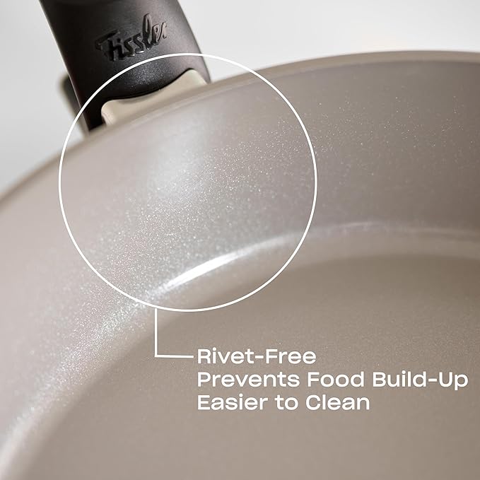 Fissler Ceratal Comfort Ceramic 10.2 Inch Non-Stick Frying Pan, Warm Grey, Made without PFAS