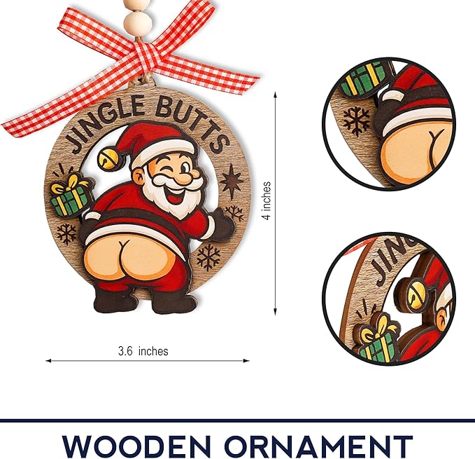 Funny Christmas Ornaments - Funny Gag Gifts - Santa Ornament - White Elephant Ornament - Unique Christmas Ornaments - Xmas Gifts for Adult - car Hanging Accessories DuduCraft ONM-103 Trum Map