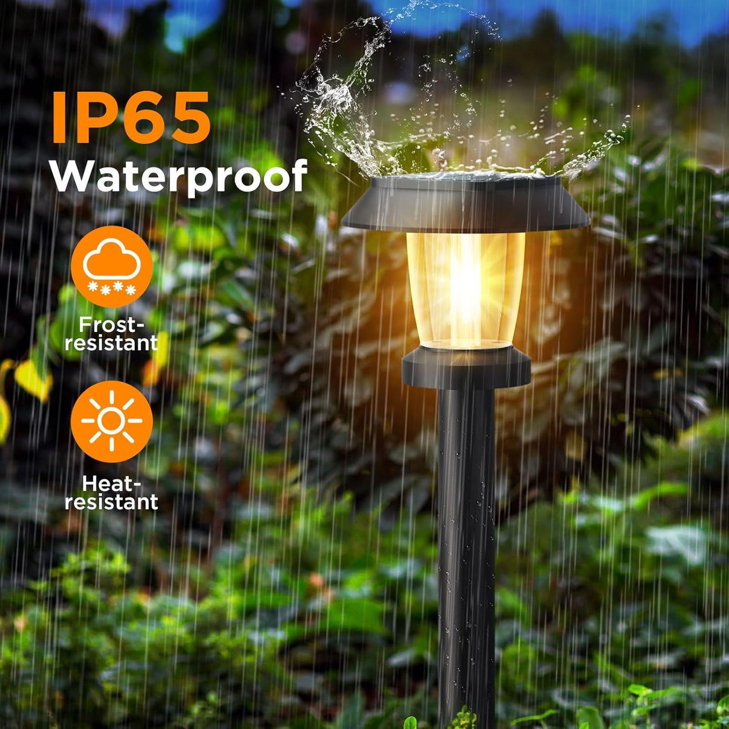 ALEPOD Solar Pathway Lights Outdoor - 6 Pack Solar Powered Garden Lights Waterproof, Decor Landscape Lighting with Three Lighting Modes for Yard, Lawn, Walkway, Driveway, Warm White